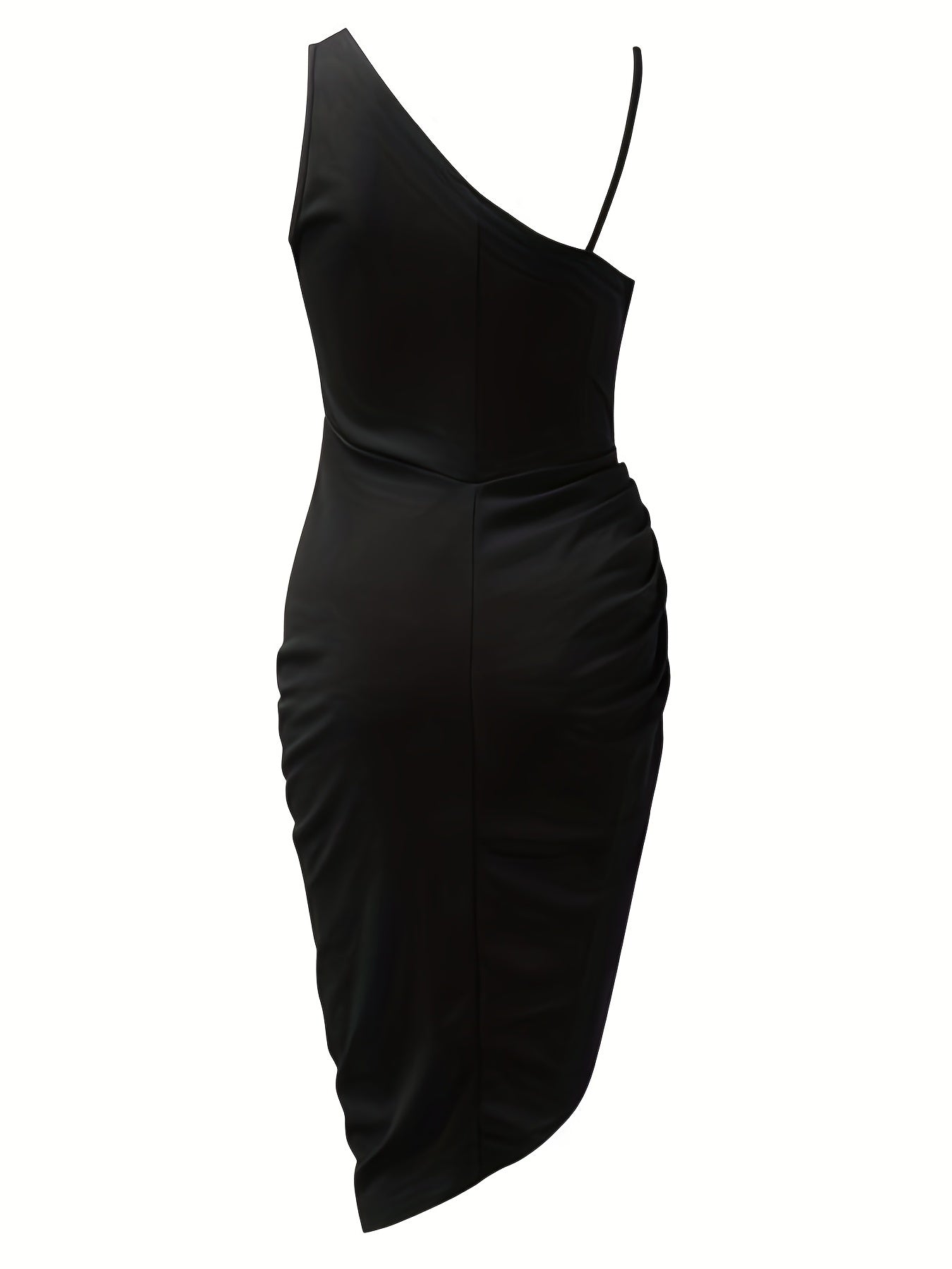 Stunning Sequined Ruched Asymmetrical Bodycon Dress - Elegant Sleeveless Party Dress for Women, Featuring Flattering Fit, Shining Sequins, and Flowy Hem - Perfect for Banquet, Prom, and Formal Events