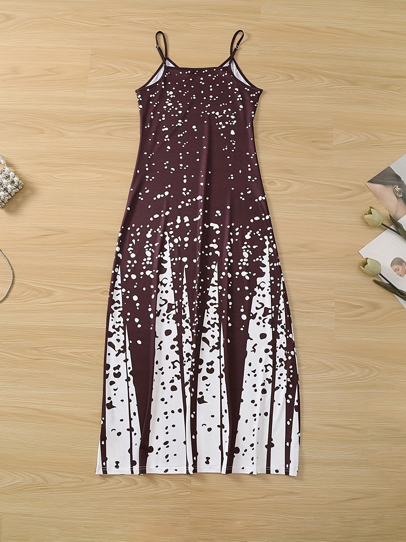 Elegant Summer Midi Dress: V-Neck, Sleeveless, Slim Waist, Color Block & Geometric Pattern for Stylish Women